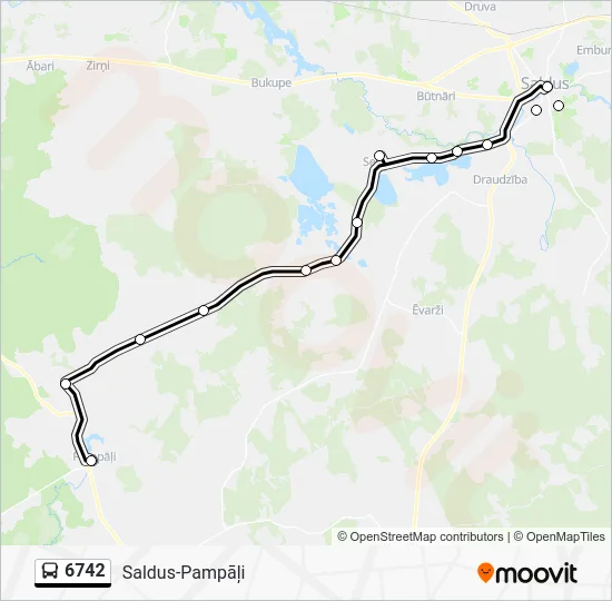 Автобус 6742: карта маршрута