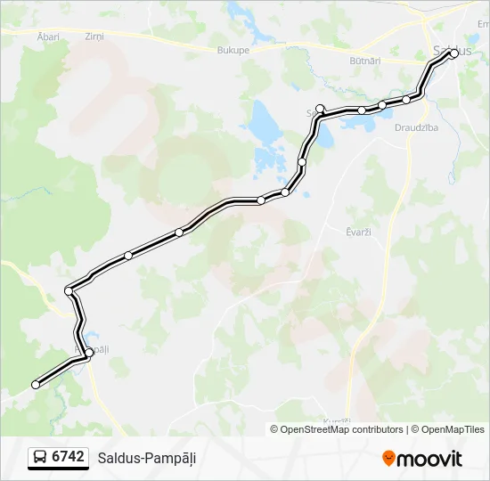 Автобус 6742: карта маршрута