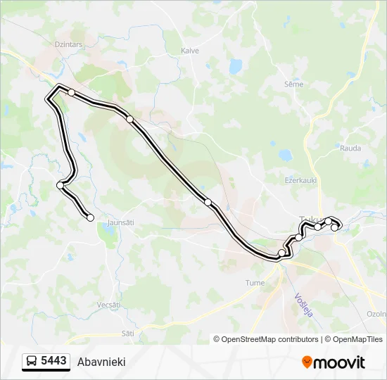 Автобус 5443: карта маршрута