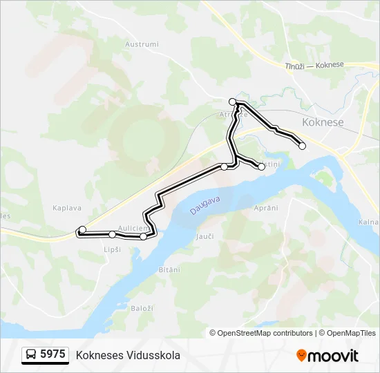 Автобус 5975: карта маршрута