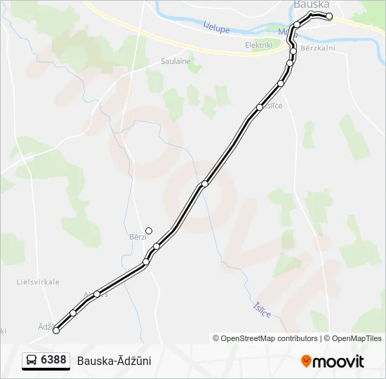 Автобус 6388: карта маршрута