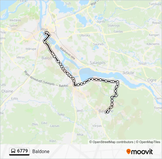 Автобус 6779: карта маршрута