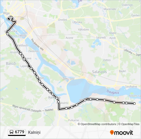 Автобус 6779: карта маршрута