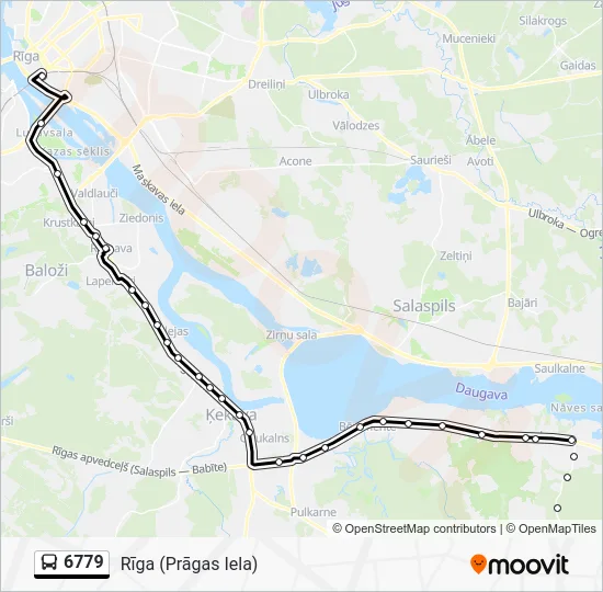 Автобус 6779: карта маршрута