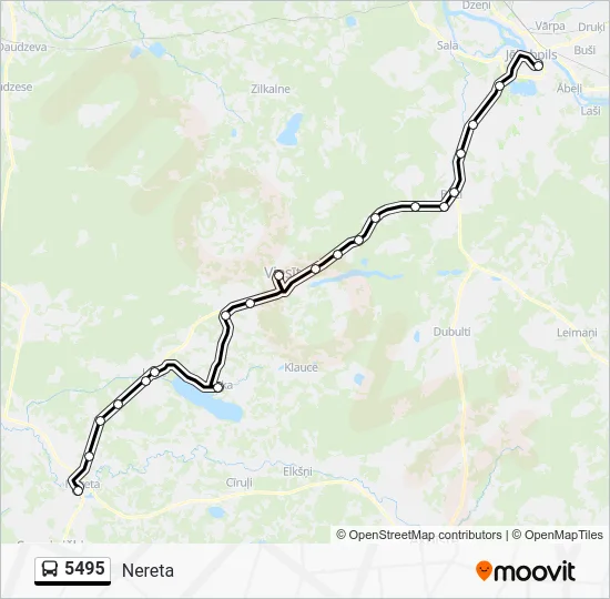 Автобус 5495: карта маршрута