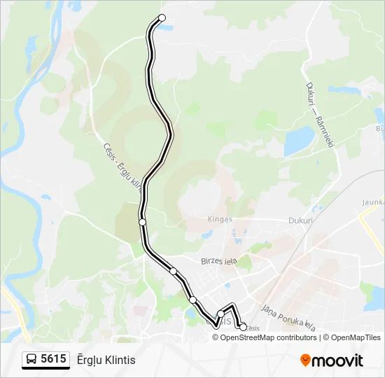 Автобус 5615: карта маршрута