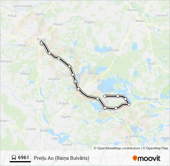 6961 Bus Line Map