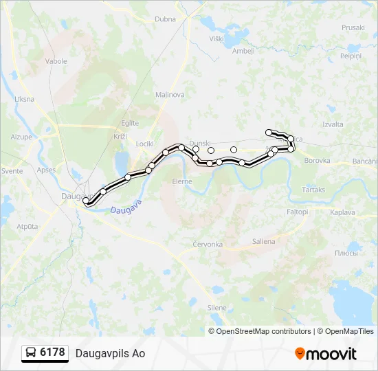 Автобус 6178: карта маршрута