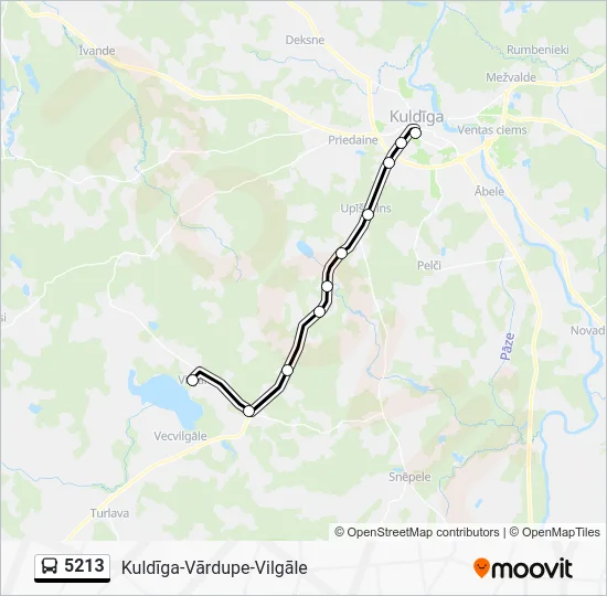 Автобус 5213: карта маршрута