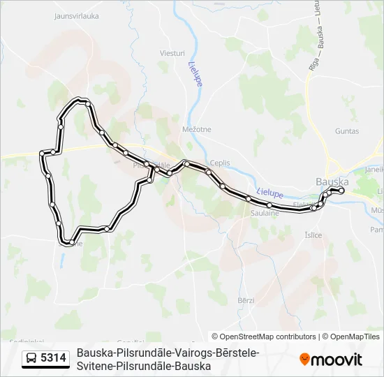 Автобус 5314: карта маршрута