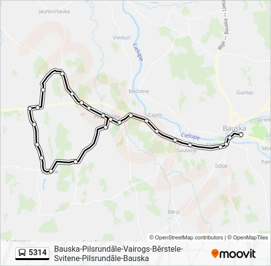Автобус 5314: карта маршрута