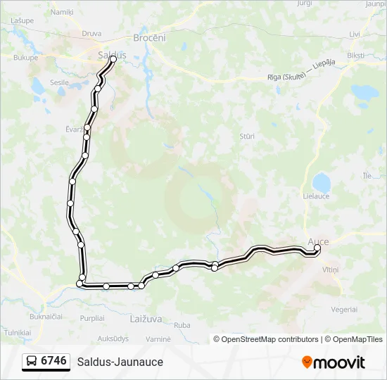 Автобус 6746: карта маршрута