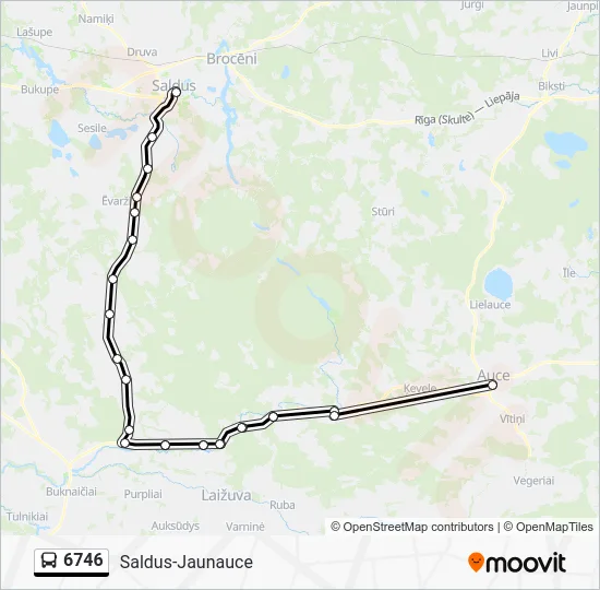 Автобус 6746: карта маршрута