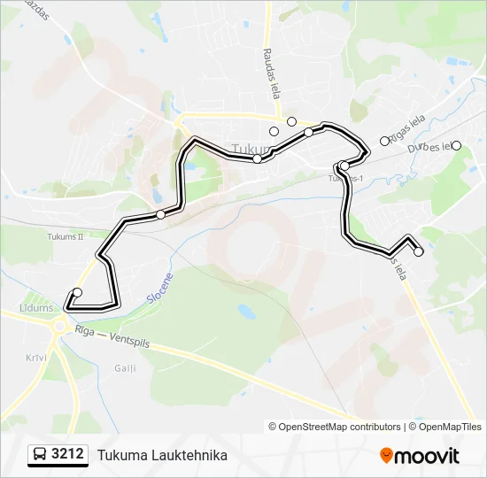 Автобус 3212: карта маршрута