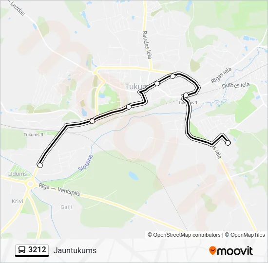 Автобус 3212: карта маршрута