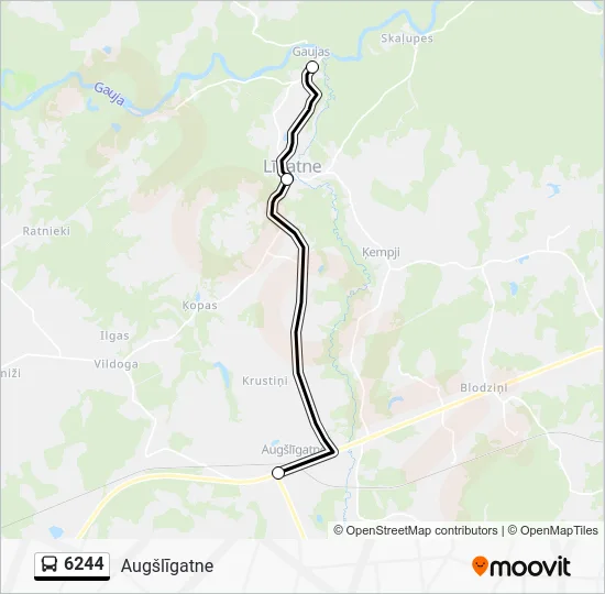 Автобус 6244: карта маршрута