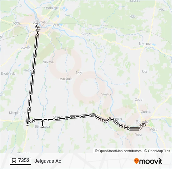 Автобус 7352: карта маршрута
