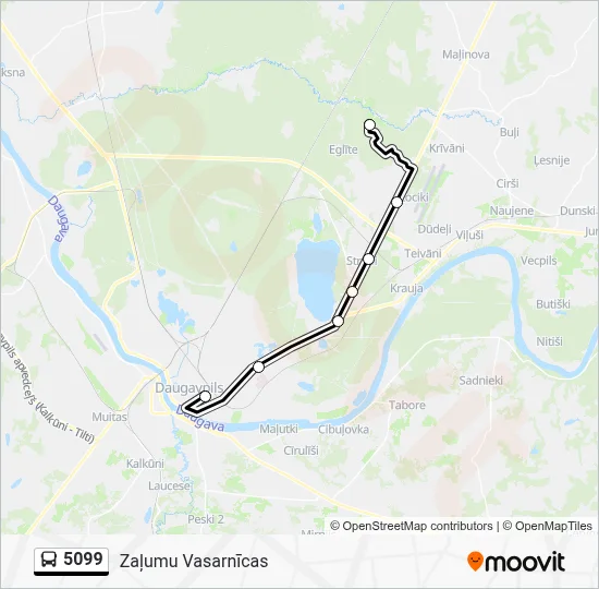 5099 Bus Line Map