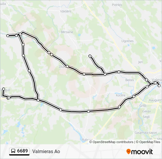 Автобус 6689: карта маршрута