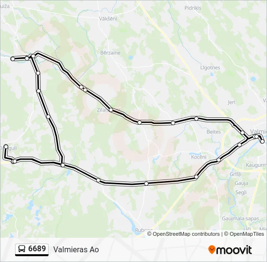 Автобус 6689: карта маршрута