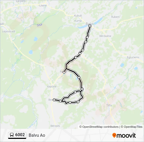 Автобус 6002: карта маршрута