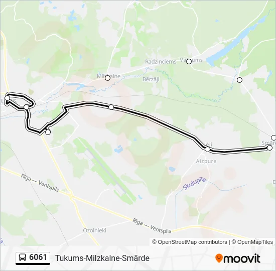 Автобус 6061: карта маршрута