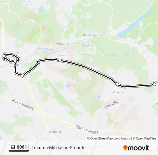 Автобус 6061: карта маршрута