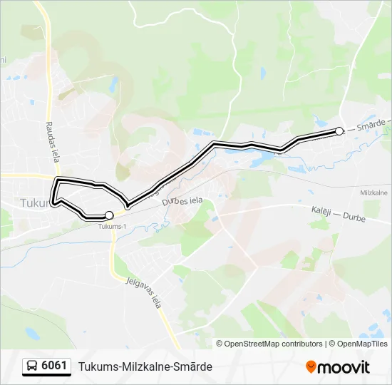 Автобус 6061: карта маршрута