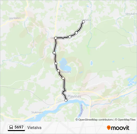 Автобус 5697: карта маршрута