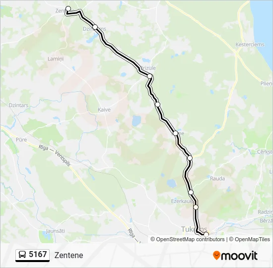 Автобус 5167: карта маршрута
