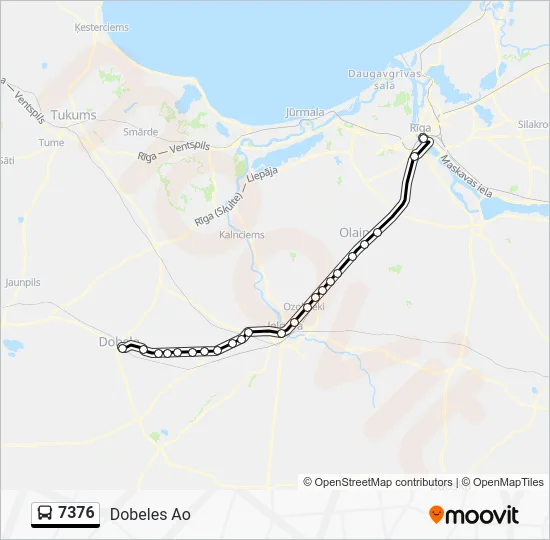 Автобус 7376: карта маршрута