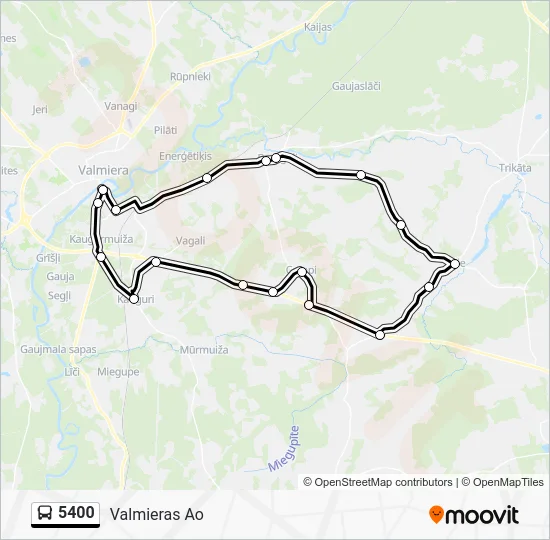Автобус 5400: карта маршрута