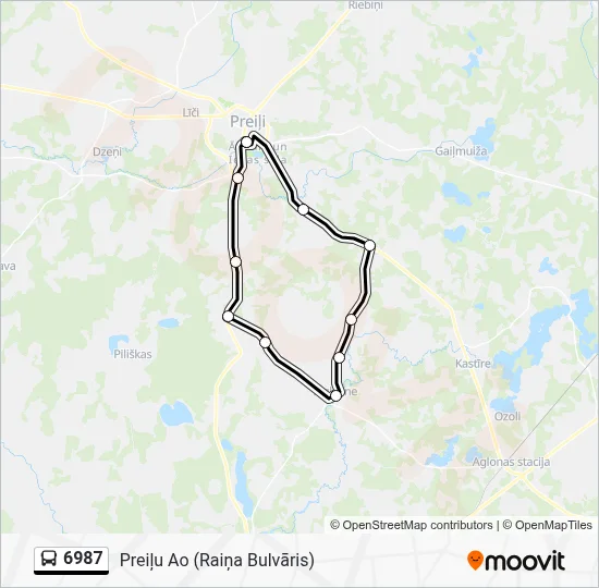 6987 Bus Line Map