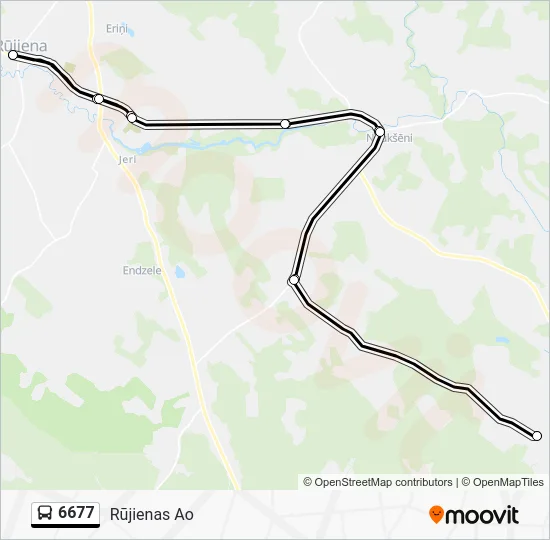 Автобус 6677: карта маршрута