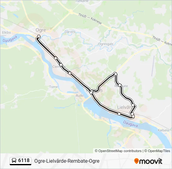 Автобус 6118: карта маршрута