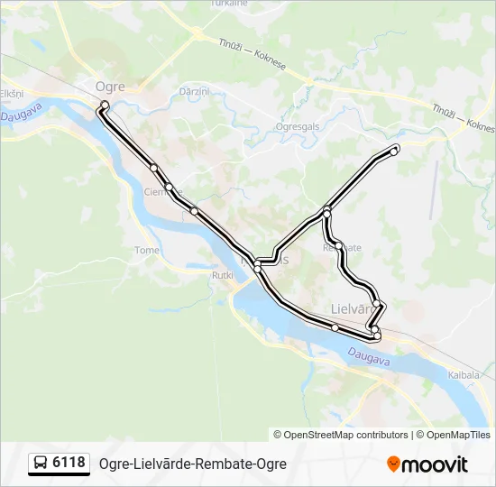 Автобус 6118: карта маршрута