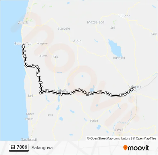 Автобус 7806: карта маршрута