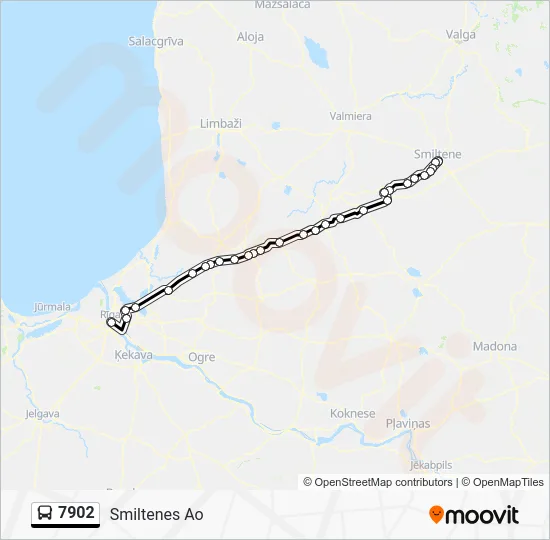 Автобус 7902: карта маршрута