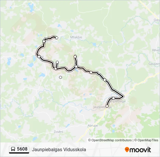 Автобус 5608: карта маршрута