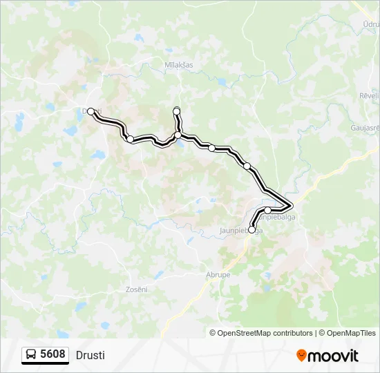 Автобус 5608: карта маршрута