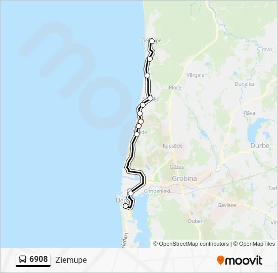 6908 Bus Line Map