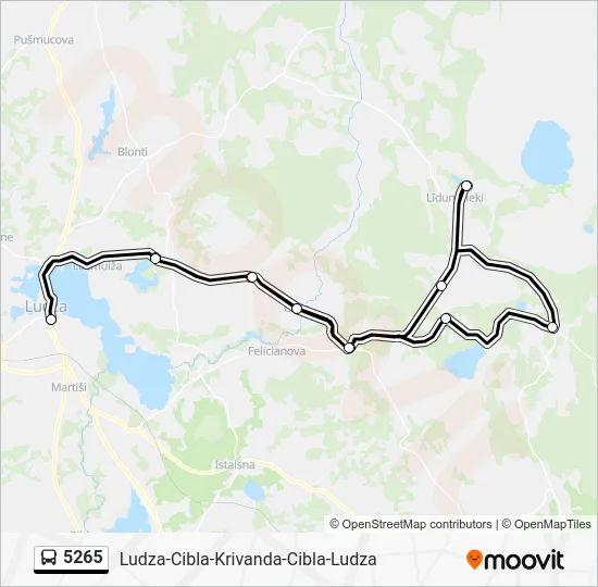 Автобус 5265: карта маршрута