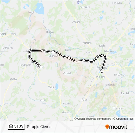 5135 Bus Line Map