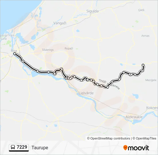 Автобус 7229: карта маршрута