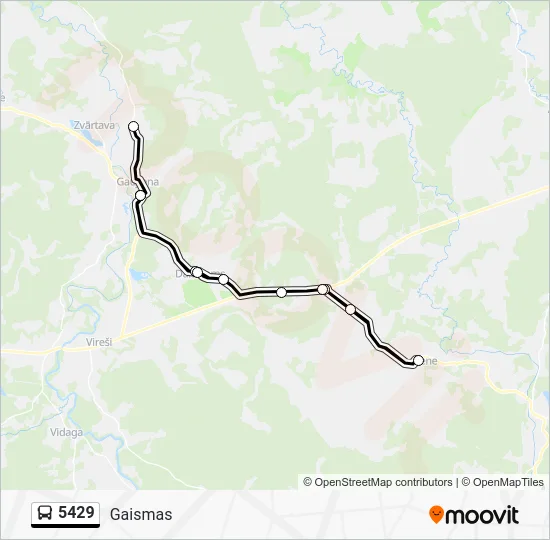 Автобус 5429: карта маршрута