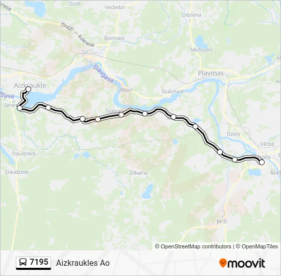 Автобус 7195: карта маршрута