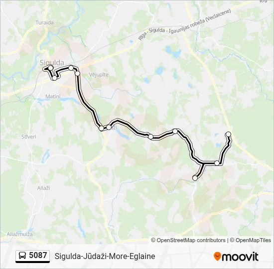 5087 Bus Line Map