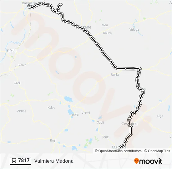 Автобус 7817: карта маршрута