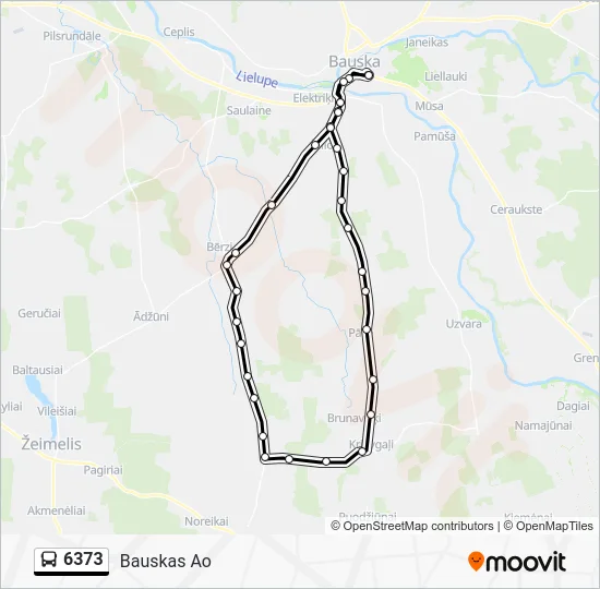 Автобус 6373: карта маршрута