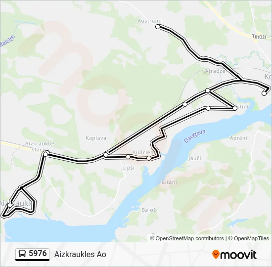 Автобус 5976: карта маршрута